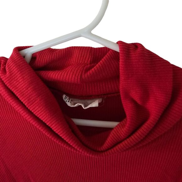 Gap Red Ribbed Long‎ Sleeve Turtle Neck Top Tee Girls Size 12 Years - Picture 4 of 6